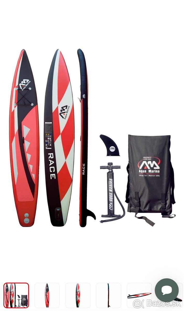 Paddleboard Aqua Marina RACE BT-18RA – top stav
