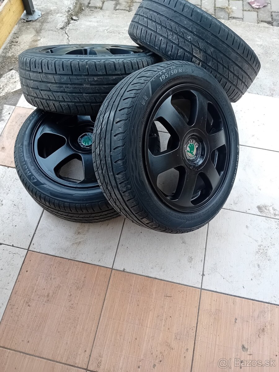 Predám 4ks elektróny pneu na fabiu 5x100