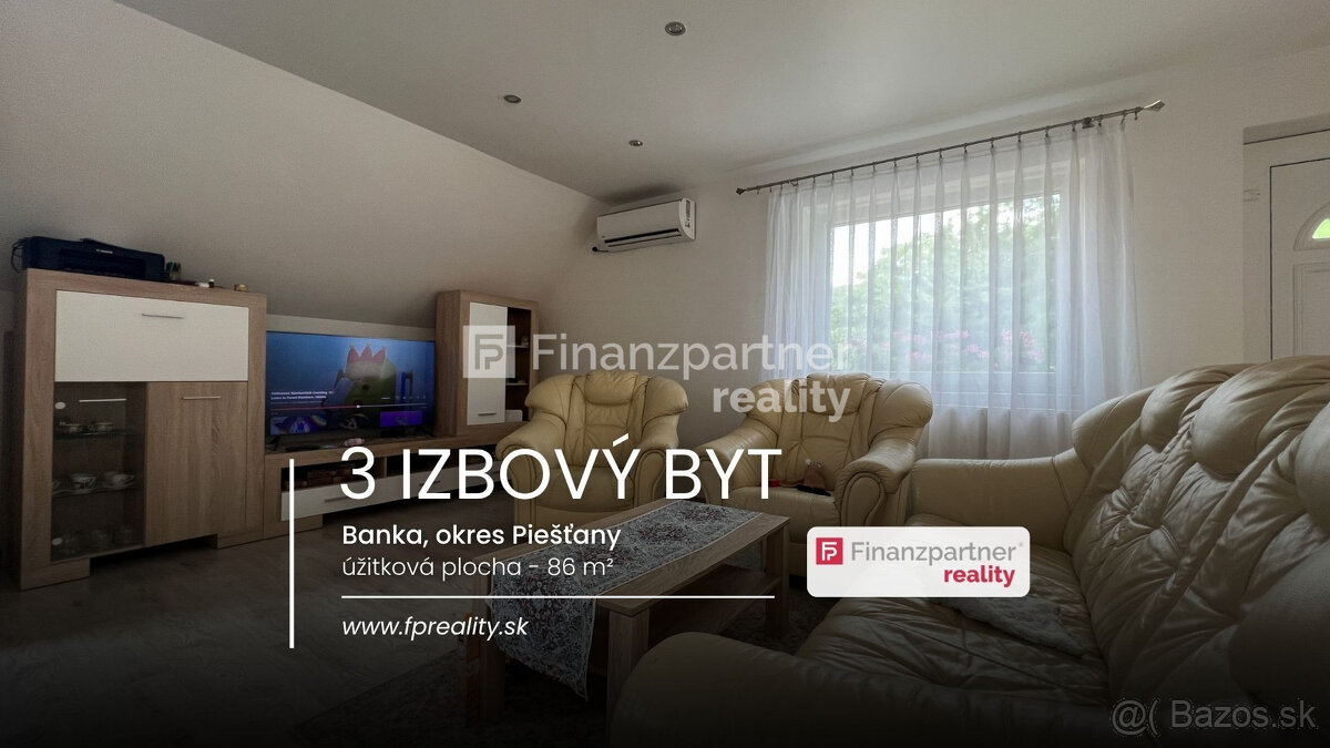 Prenájom, 3 izbový byt, Banka, Piešťany