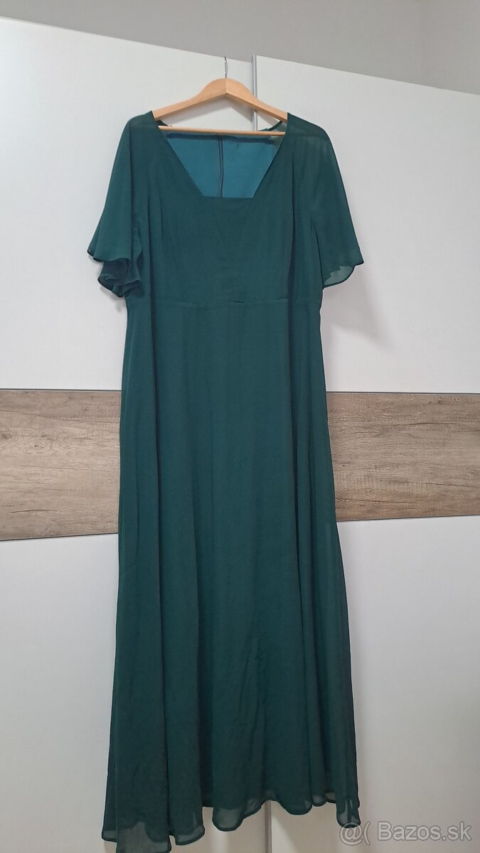 Spoločenské šaty smaragdove xxl