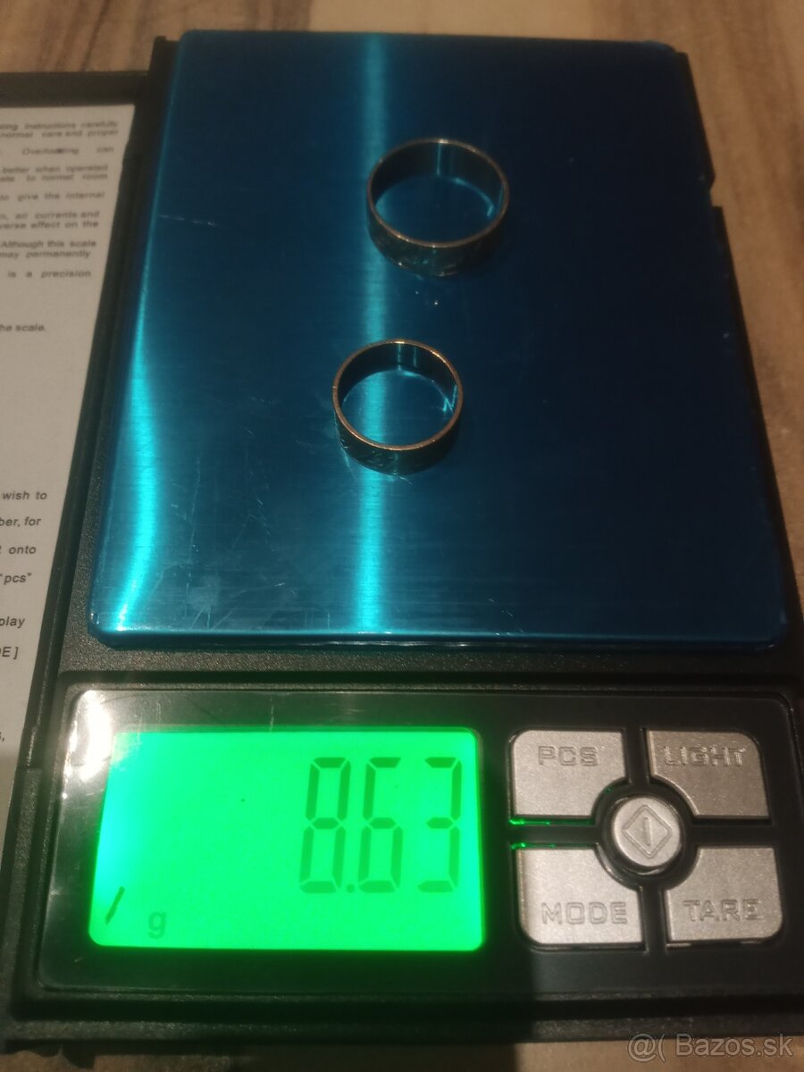 Prsteň žlté obrúčky biele zlato