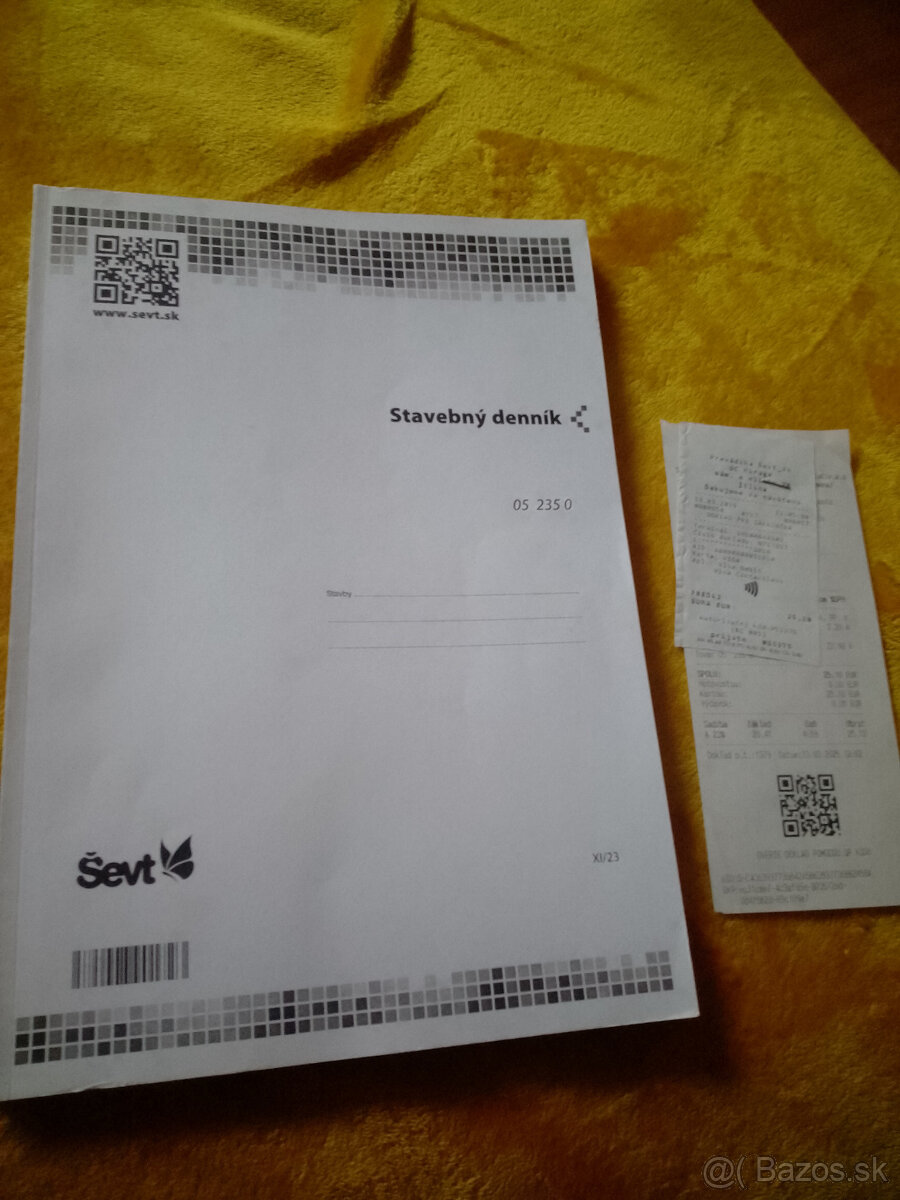 Stavebný denník ŠEVT, A4, 126 listov