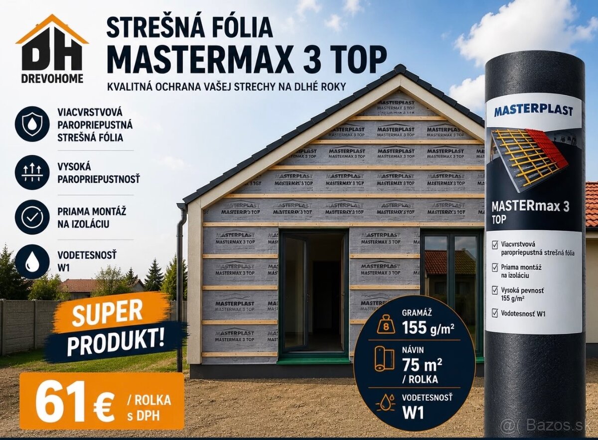 Strešná fólia Mastermax 3 Top