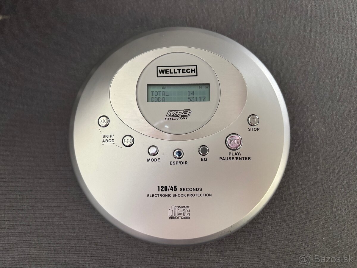 Prenosný CD/MP3 prehrávač WELLTECH 40849 (TCDPMP79)