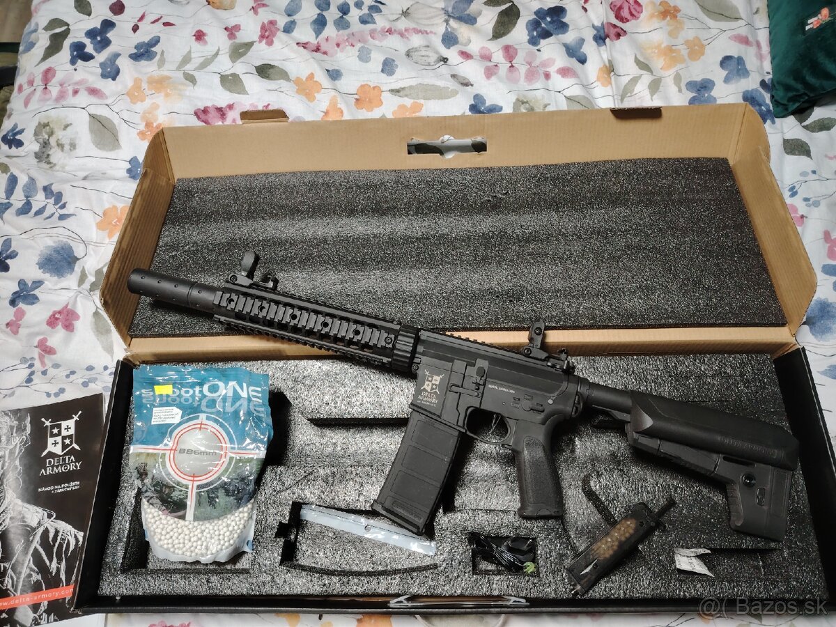 Delta Armory airsoft zbraň AR15 SilentOps 9” BRAVO Čierna