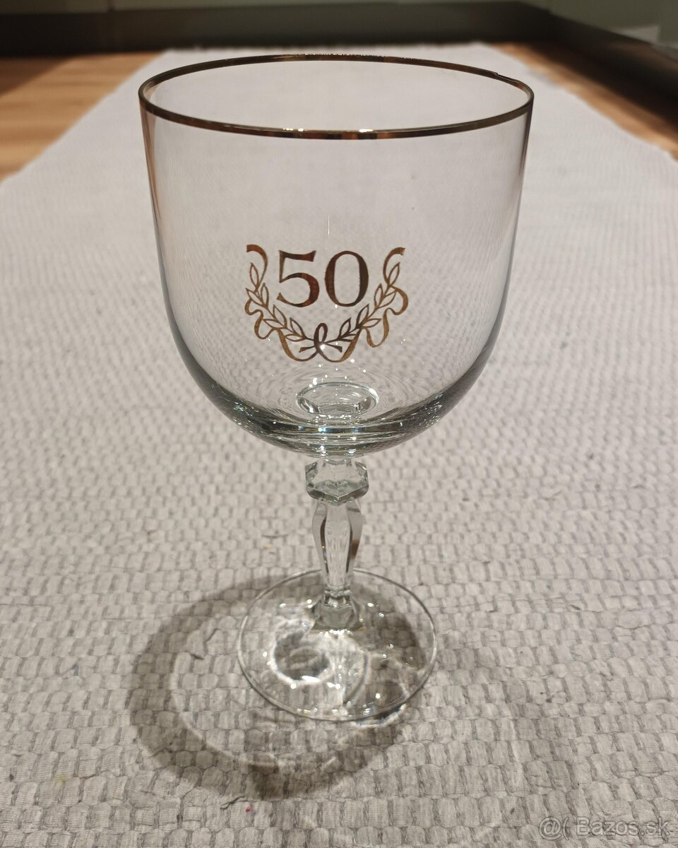 Jubilejný pohár na stopke "50"