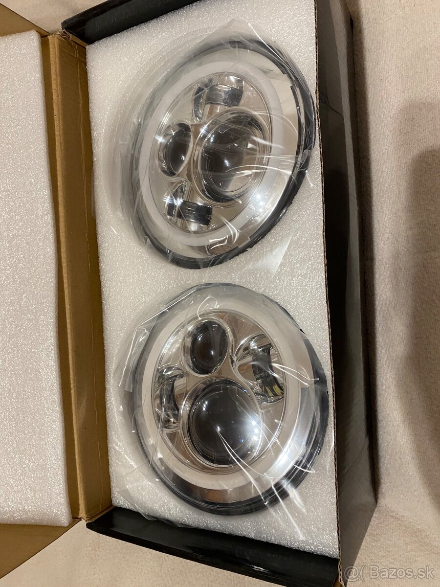 Sada LED svetiel - chrómové - 7palcové