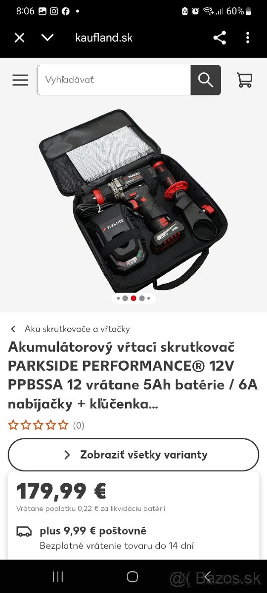 Akumulátorový vŕtací skrutkovač PARKSIDE PERFORMANCE