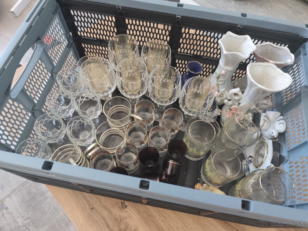 Retro keramika a sklo