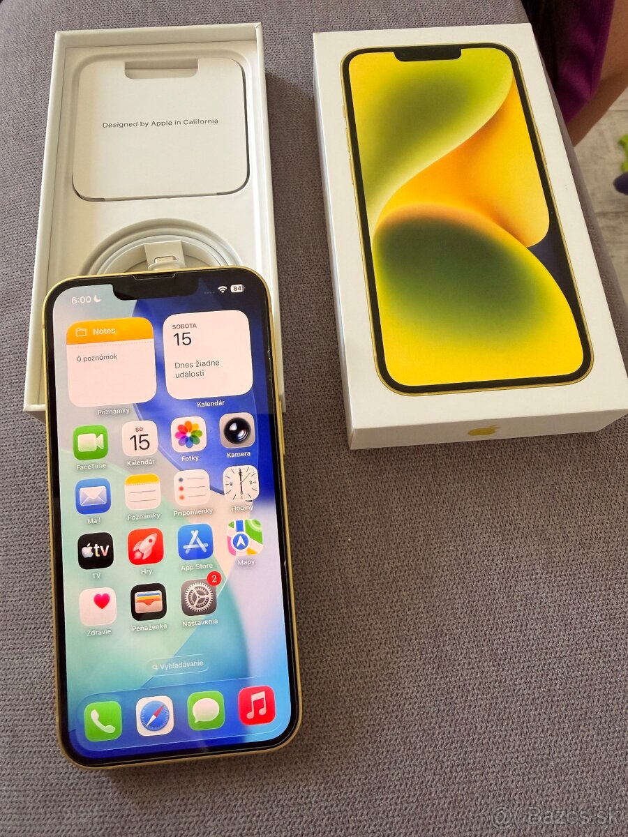 Predám iPhone 14 - Yelow - 128Gb