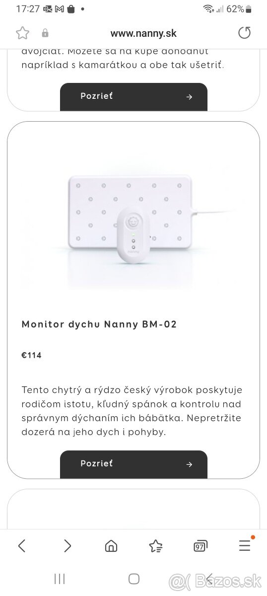 Monitor dychu Nanny BM-02