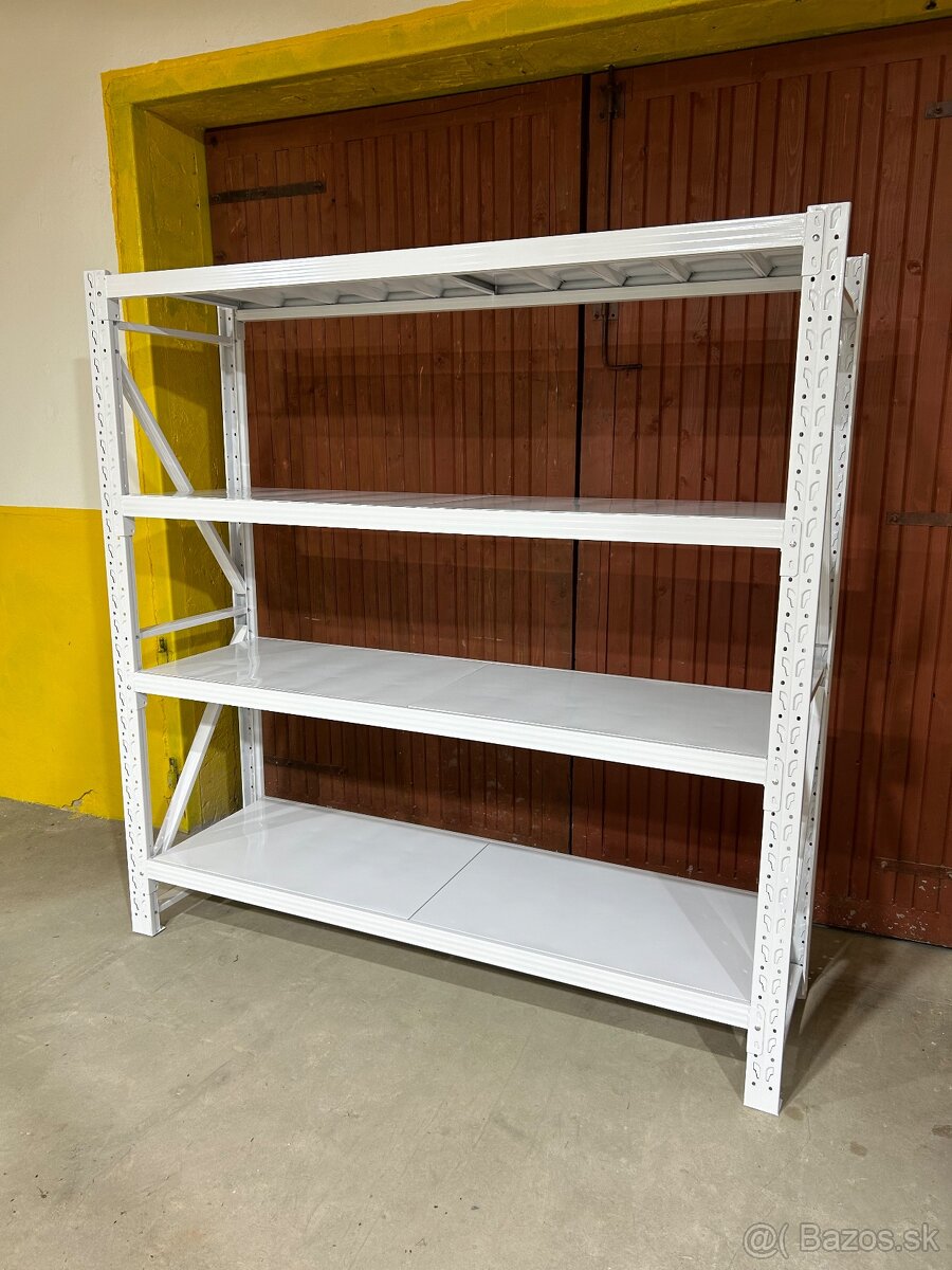 Kovový regal 2m, nosnosť 200kg, 4 Police
