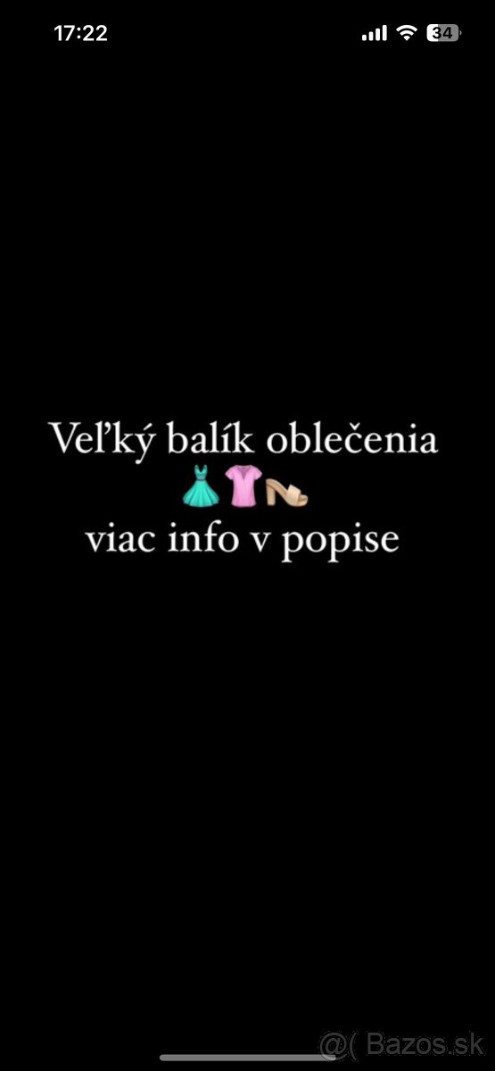 Obrovský balík oblečenia