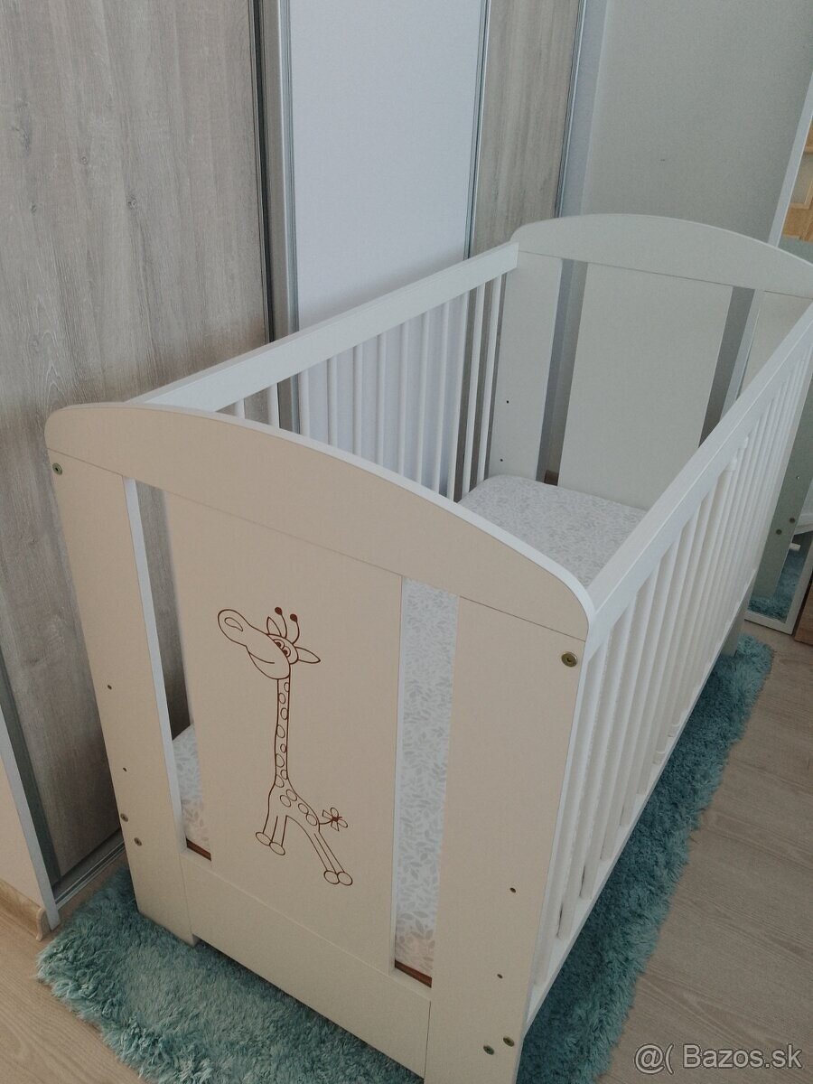 Detska postielka s matracom 60x120cm
