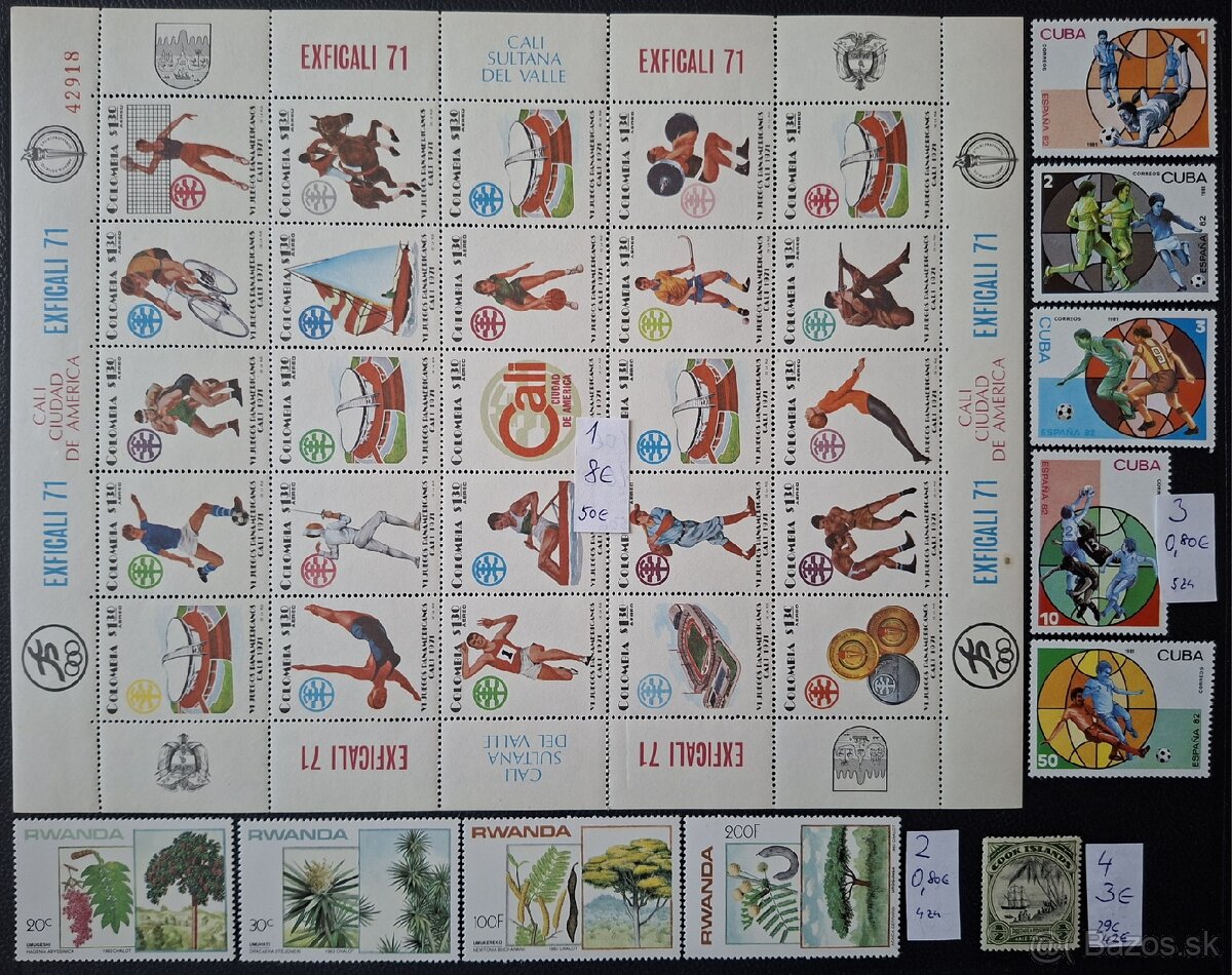 Postove znamky Mix 4 (101poloziek)