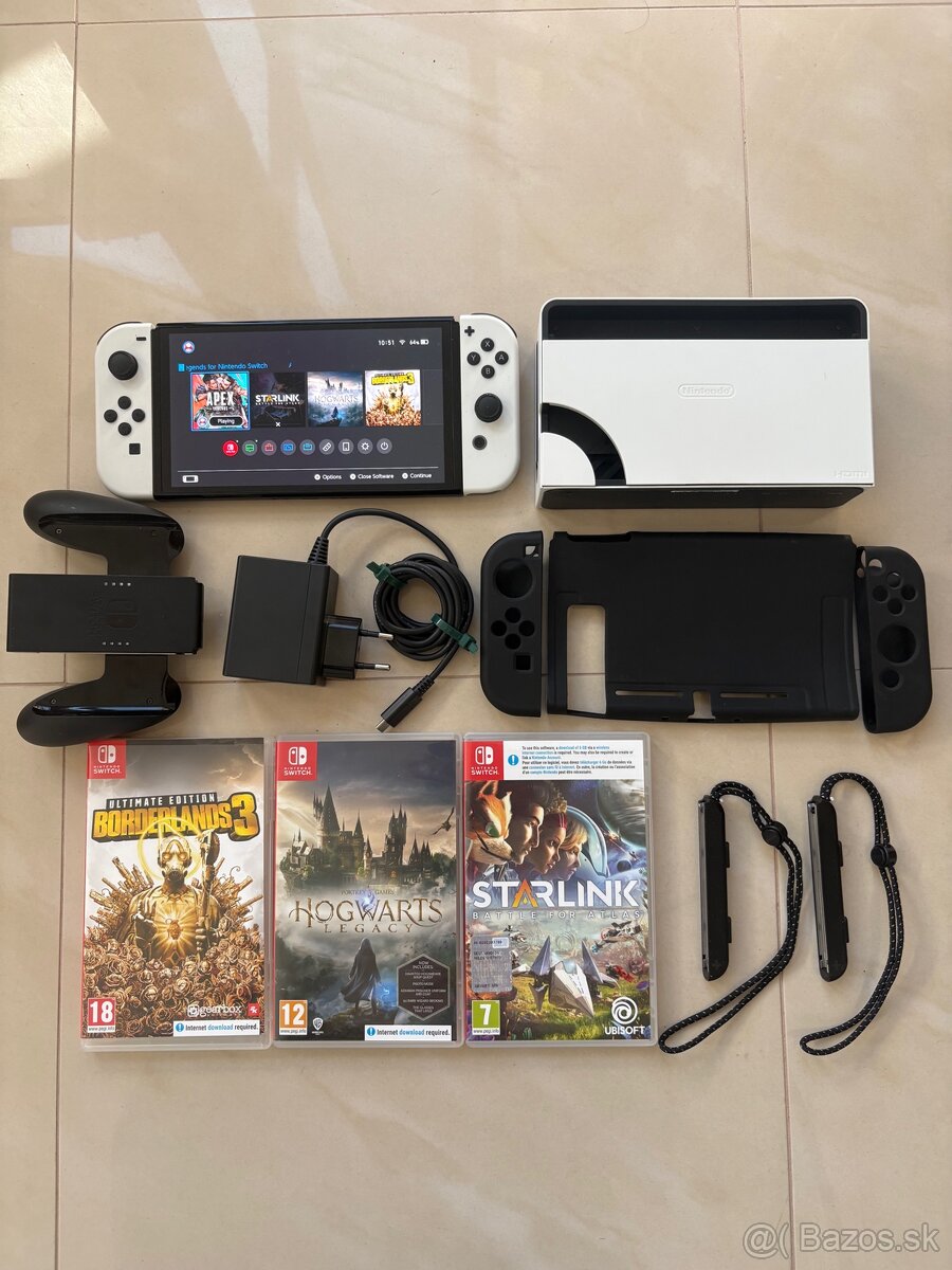 Nintendo Switch Oled + Prislušentvo a Hry
