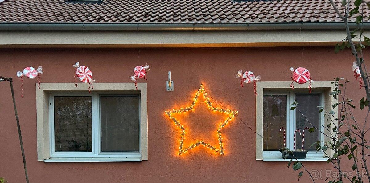 🌟 Drevená vianočná hviezda s LED osvetlením – ručná výroba