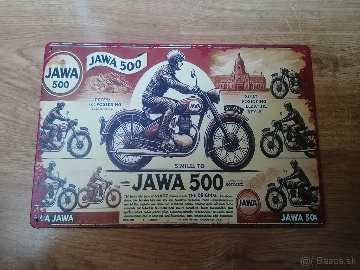 Plechová tabuľa Jawa 500