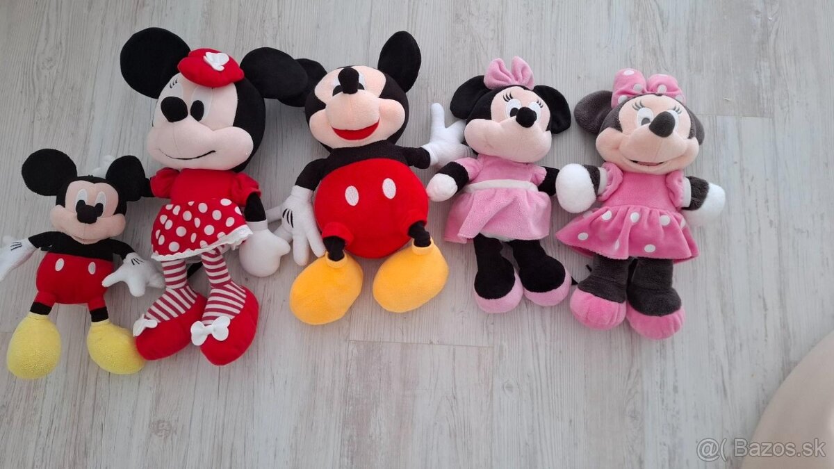 Plyšové hračky minnie, mickey