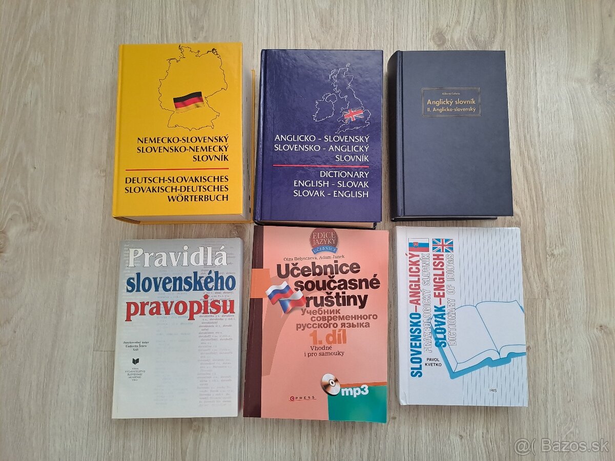 rôzne slovníky a učebnice