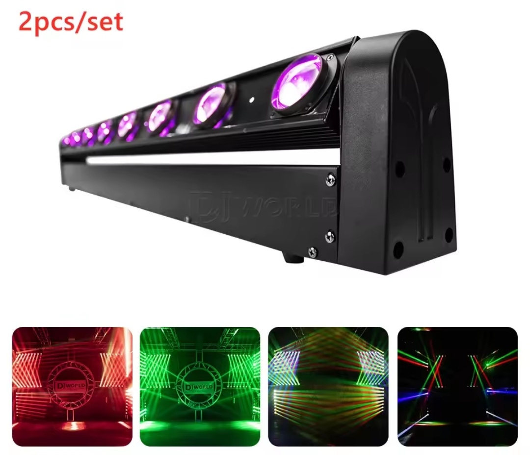 2x Move LED bar 8x12W rgbw