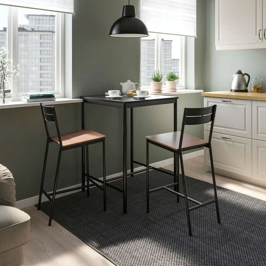 Barový stolík + 2 barové stoličky IKEA SANDSBERG