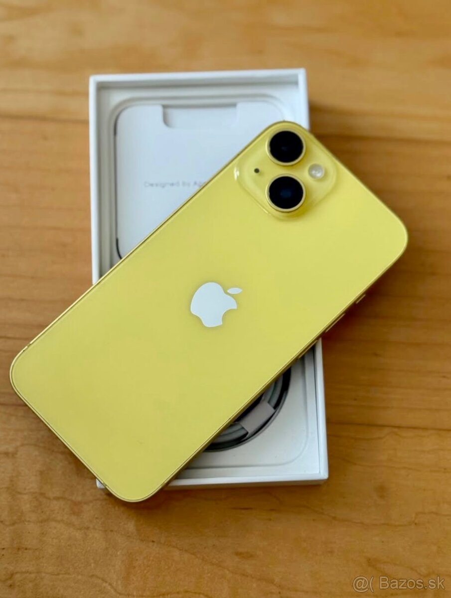 iPhone 14 Yellow BATERIE 100% TOP