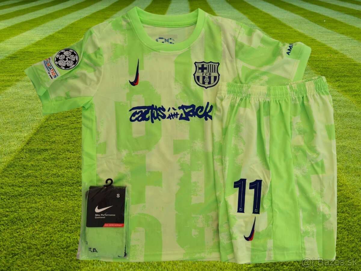 Detský dres Raphinha #11 FC Green Travis Scott Cactus Jack