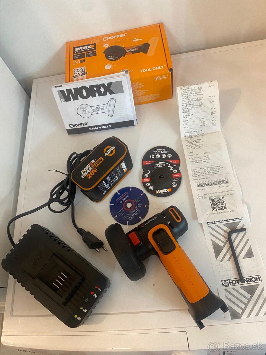 AKU Flexa/Uhlova bruska WORK + bateria/nabijacka