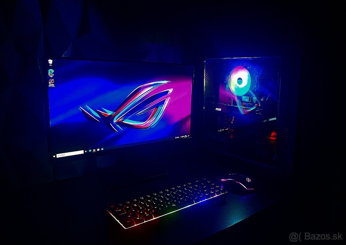 Herný PC + monitor, klávesnica, myš