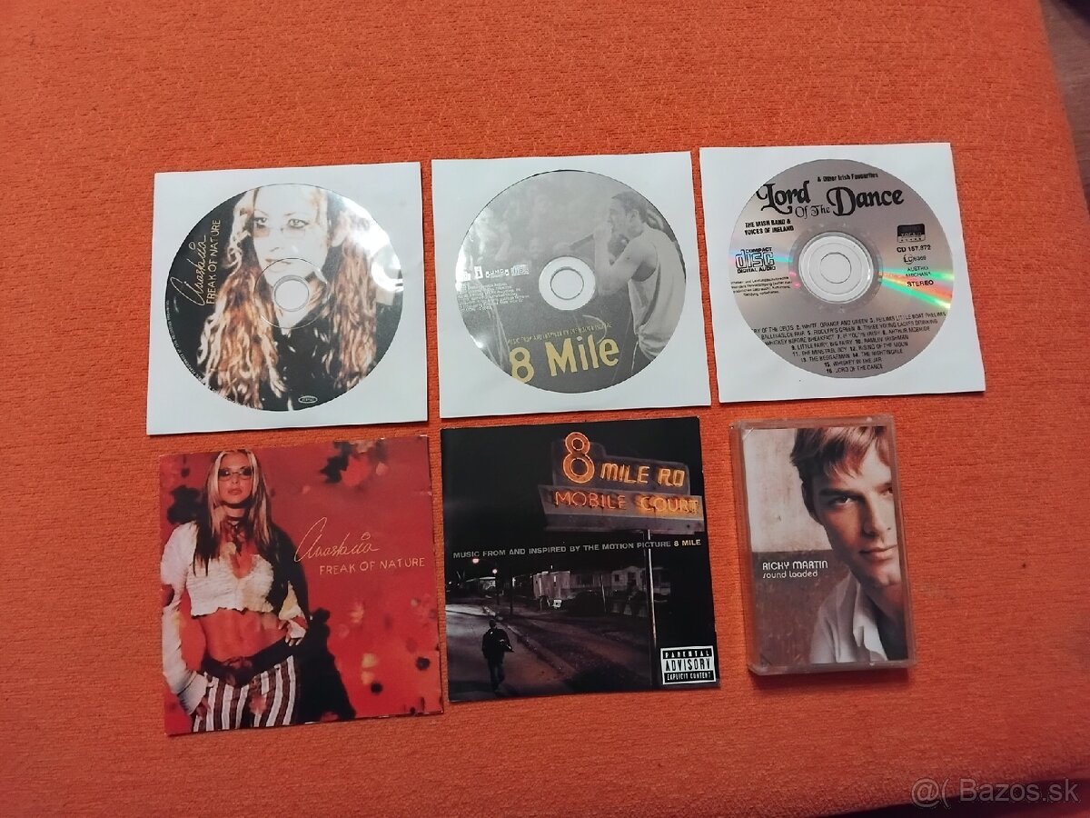 CD anastacia, 8 Mile, Ricky Martin a iné