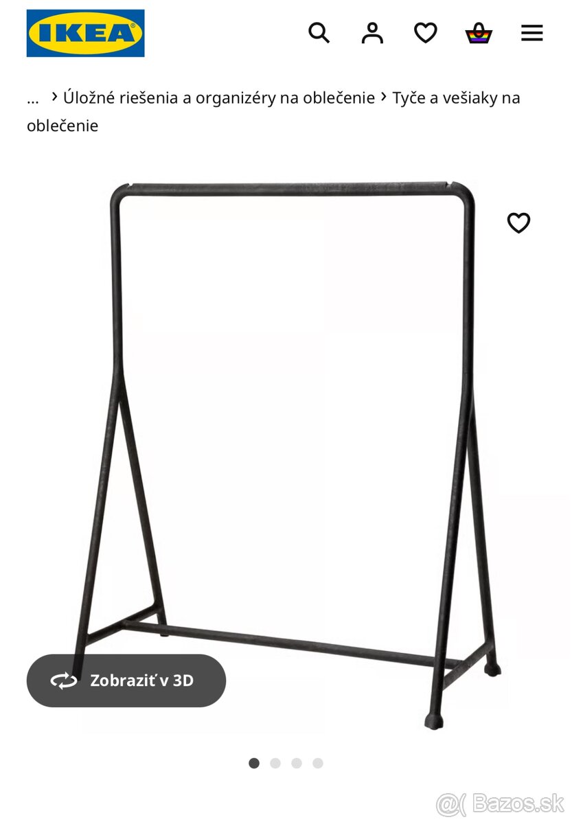 Predám 6 ks - stojan na oblečenie IKEA