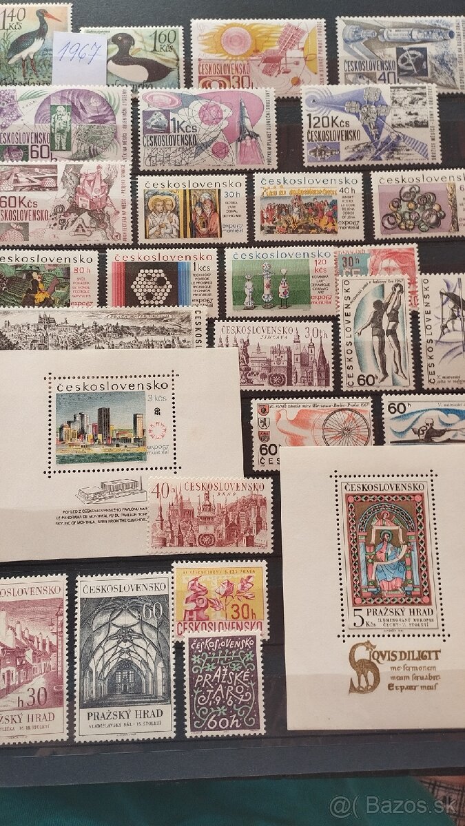 Známky Československo kompletní rok 1967