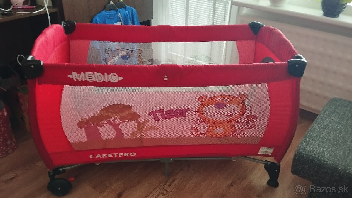 Detská skladacia, cestovná postielka zn. CARETERO Medio
