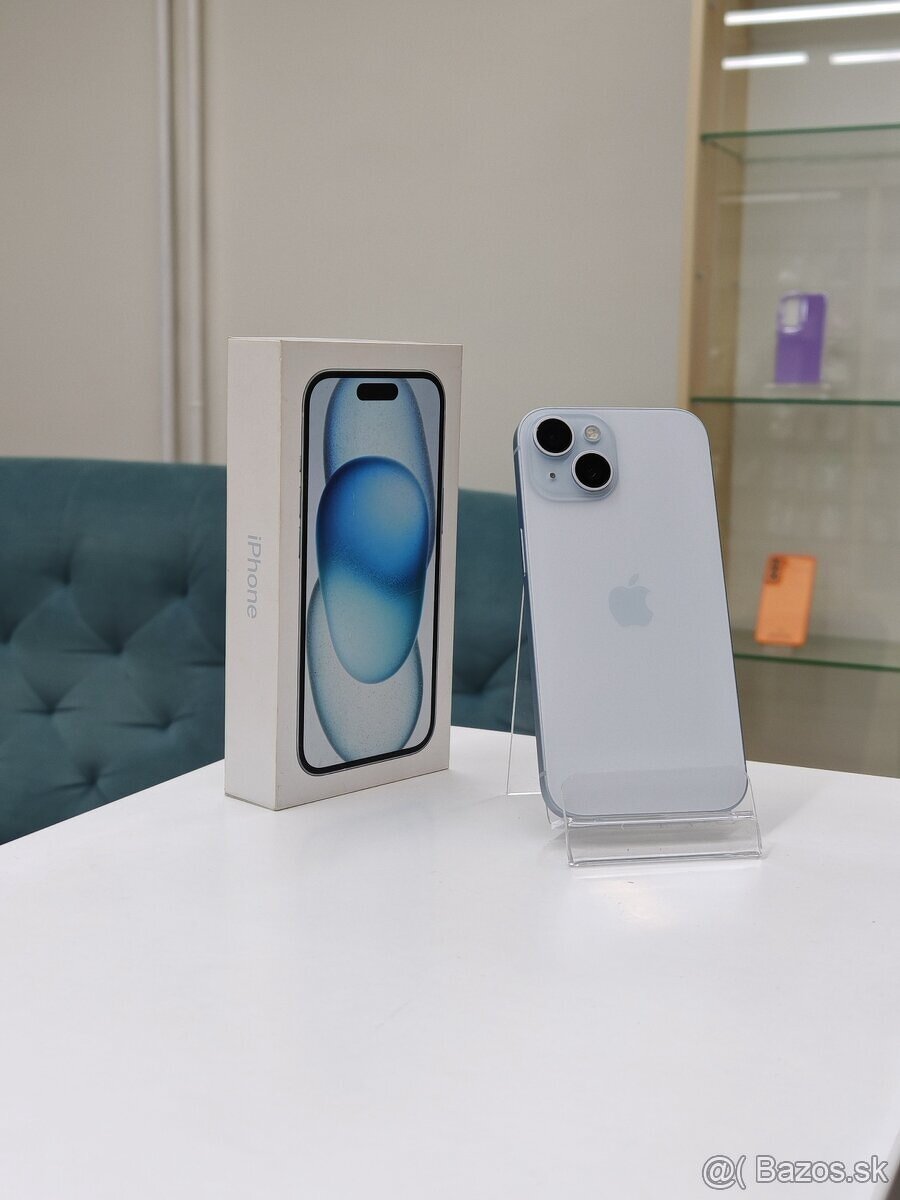 📱 iPhone 15 128GB Blue | Ako nový, top stav