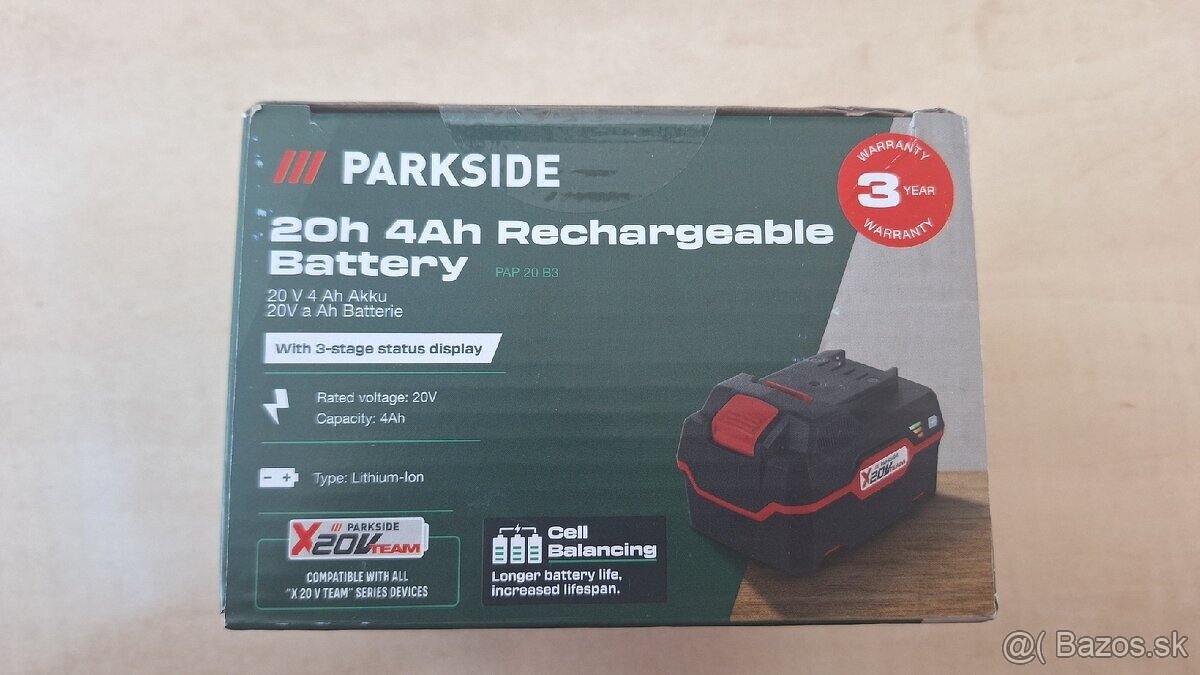 Predám nové batérie Parkside PAP 20 B3 4Ah,