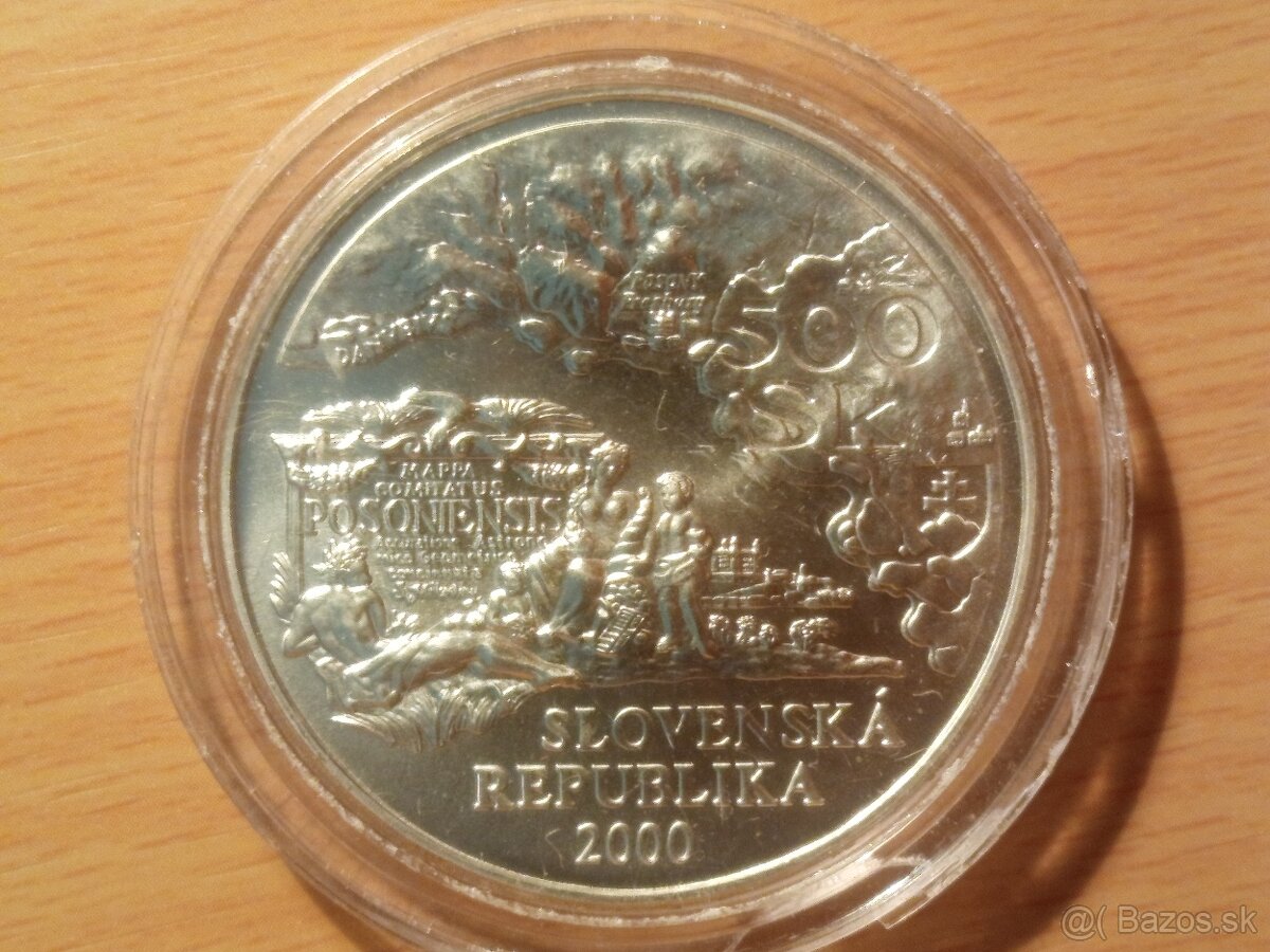 Samuel Mikovíni 500 Sk 2000 – Investičné striebro
