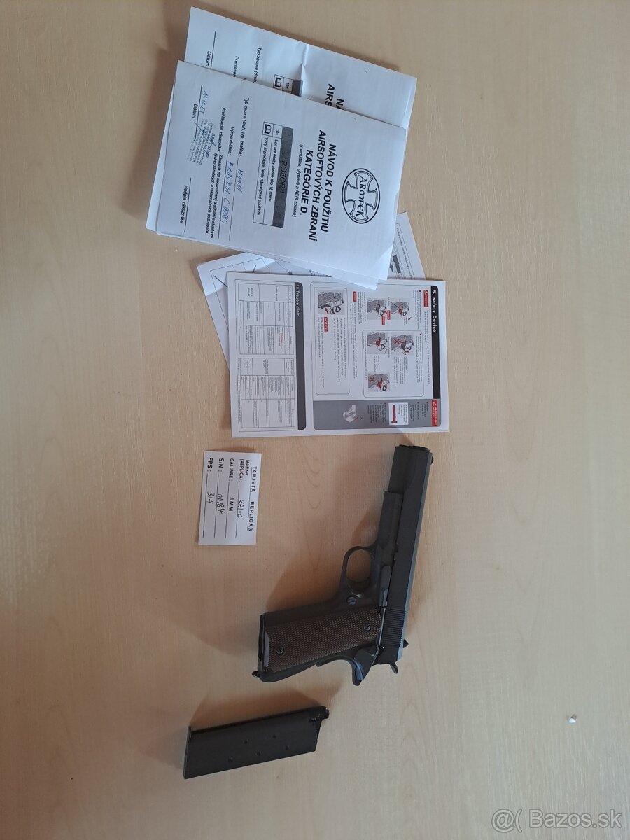 Airsoft pistol plyn zanovna celokovova