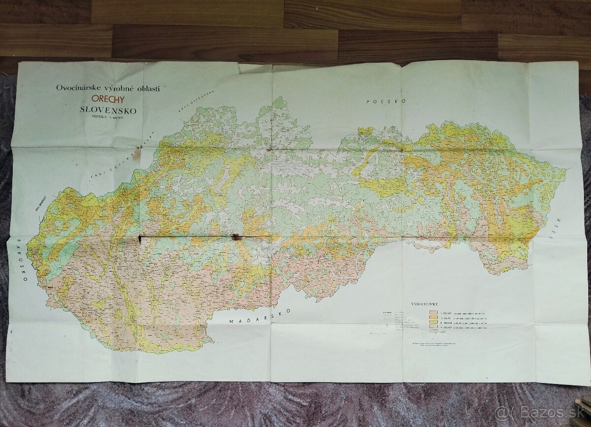 Historická Ovocinárska mapa Orechy