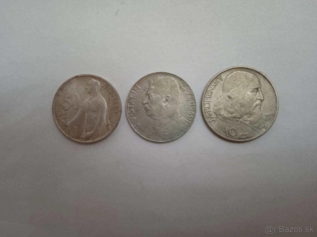 Československé pamätné mince - 3 ks