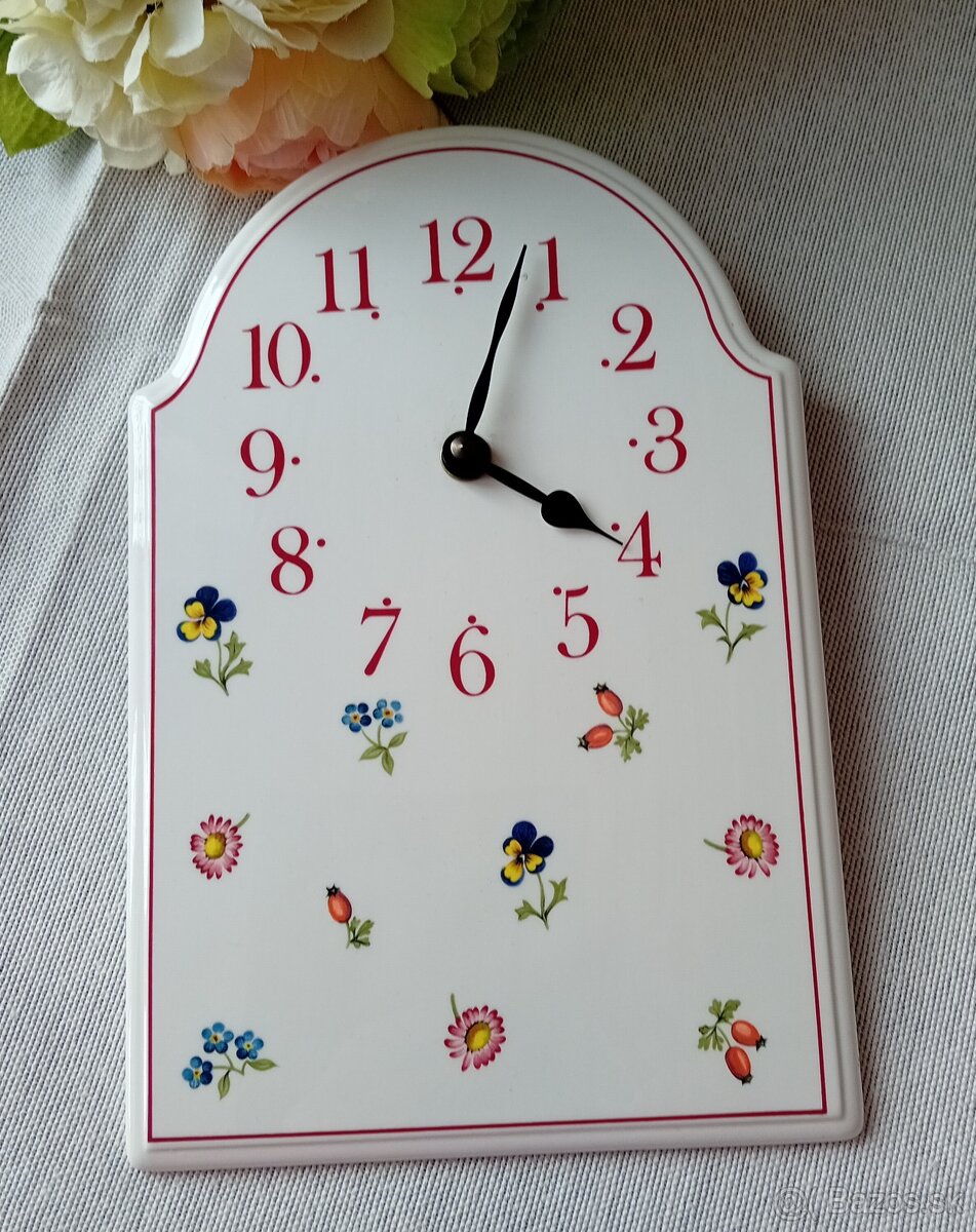 Vileroy&Boch Petite Fleur Nástenné hodiny