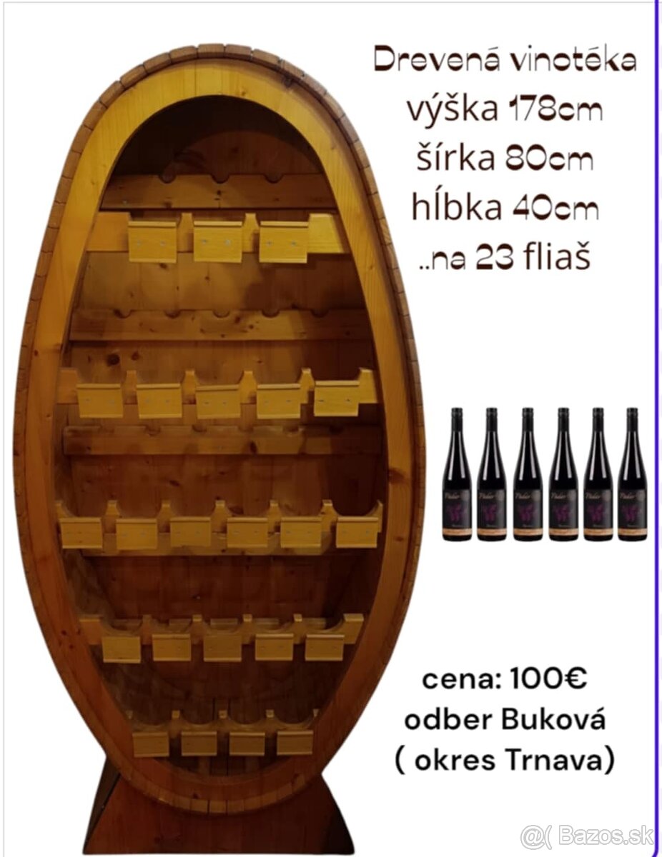 Drevená vinotéka