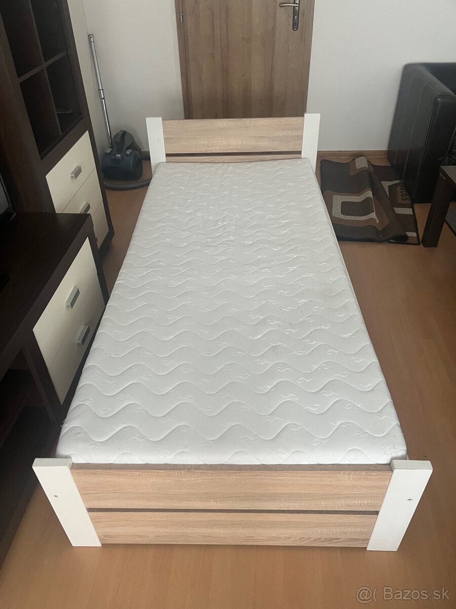 Detská postel+matrac 98x207cm