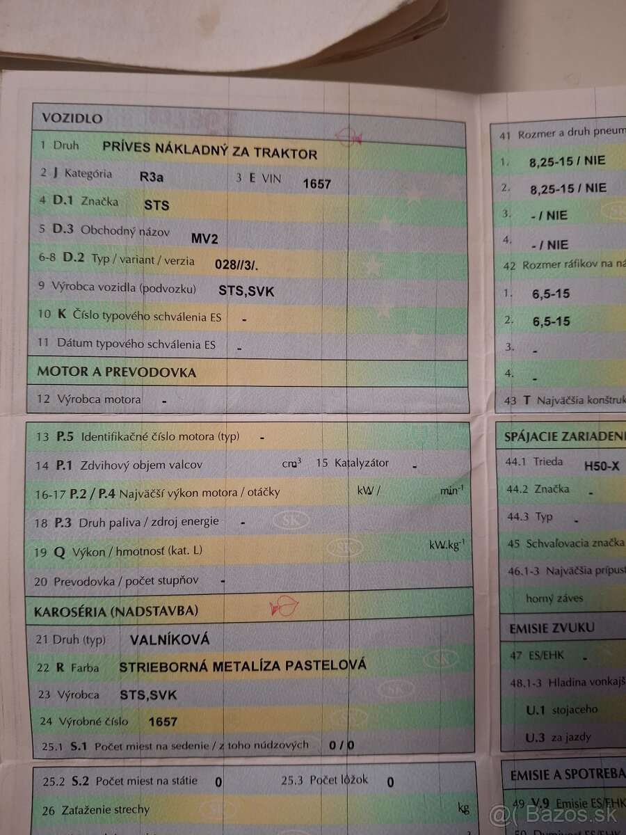 Predám vlek, vlečku , papiere