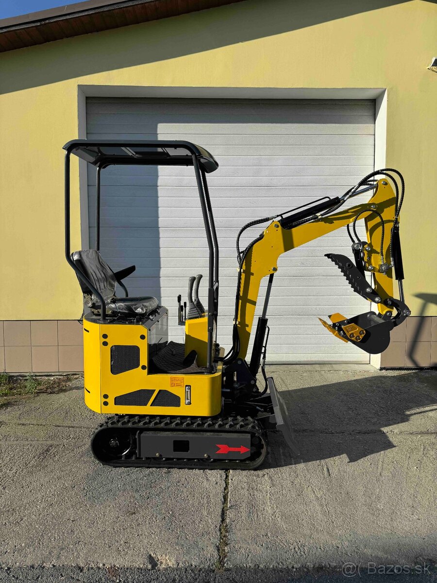 Nový minibager 1,2t, mimoosé kopanie