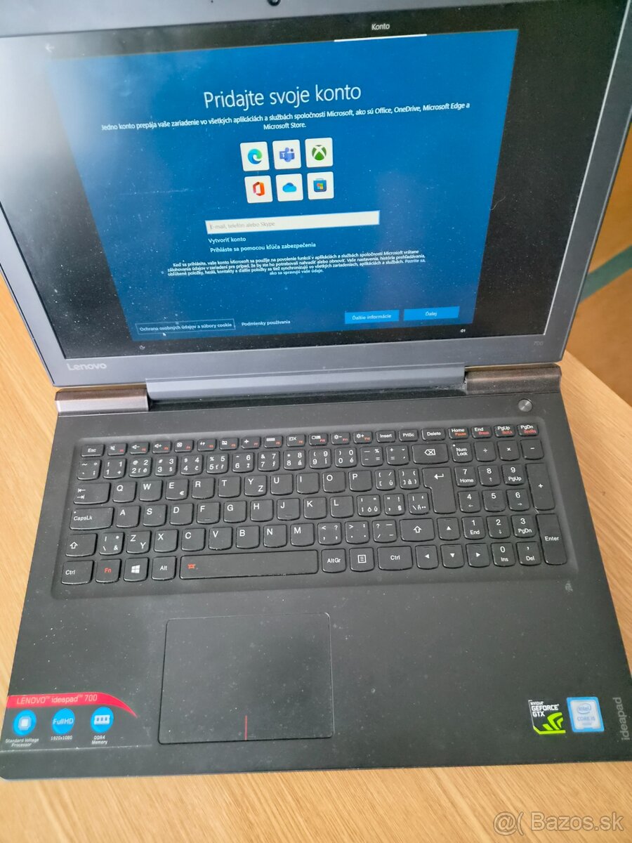 Notebook Lenovo ideapad 700