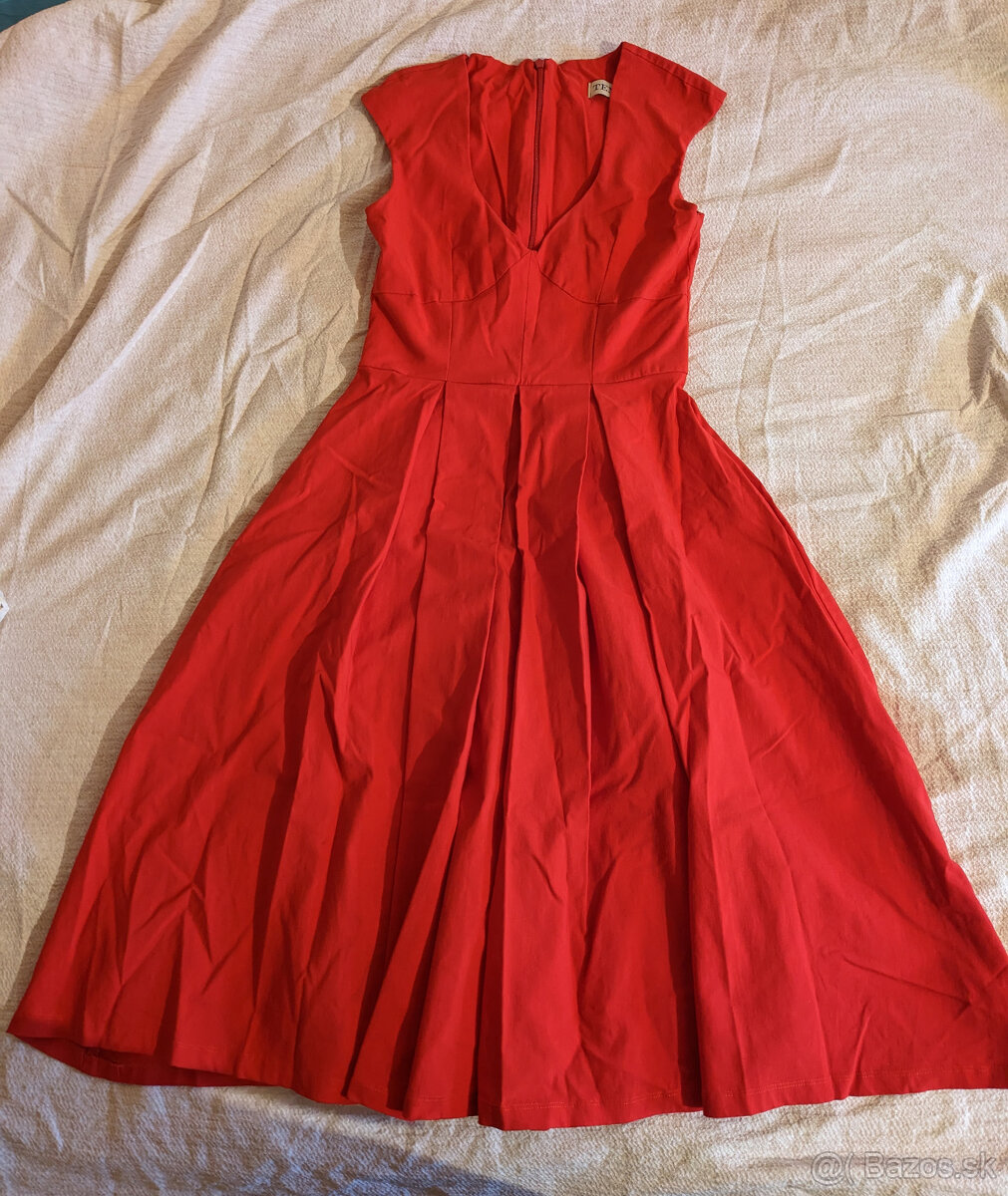 NOVÉ Červené kokteilové šaty TEMPEST veľkosť S