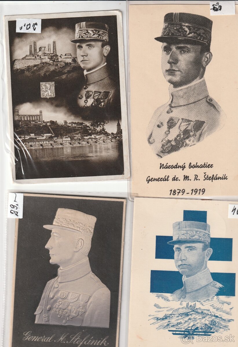 Predám pohľadniice súvisiace s M. R. Štefínikom