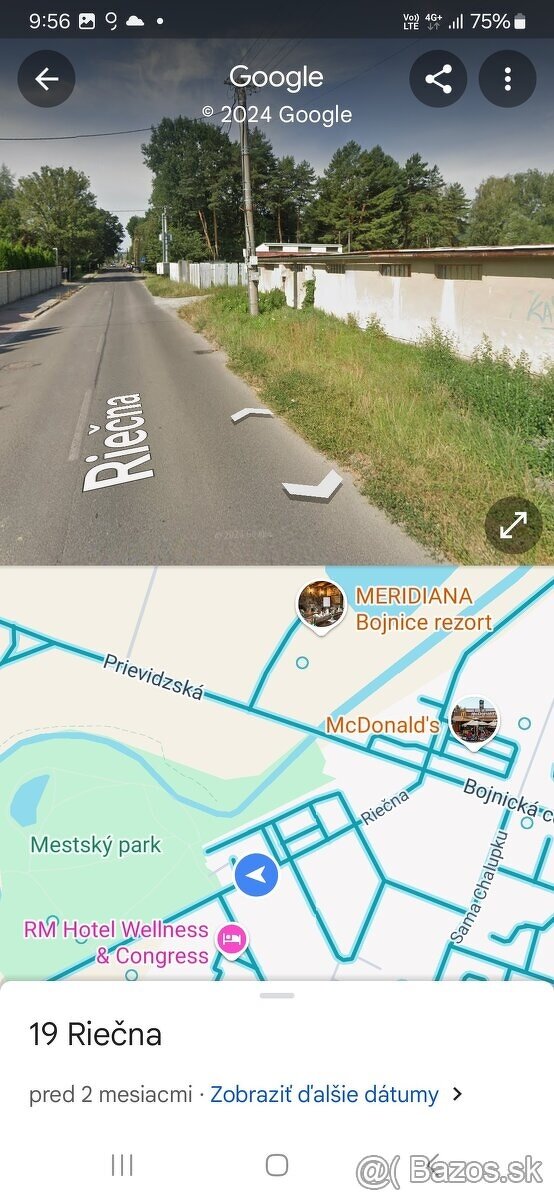 Reklamná plocha na Riečnej ulici v Prievidzi.