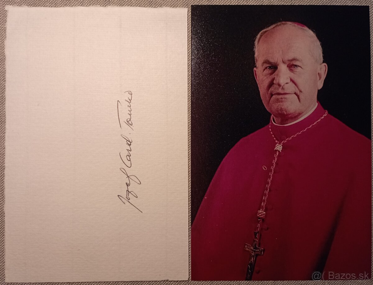 Autogram - podpis Jozef kardinál Tomko